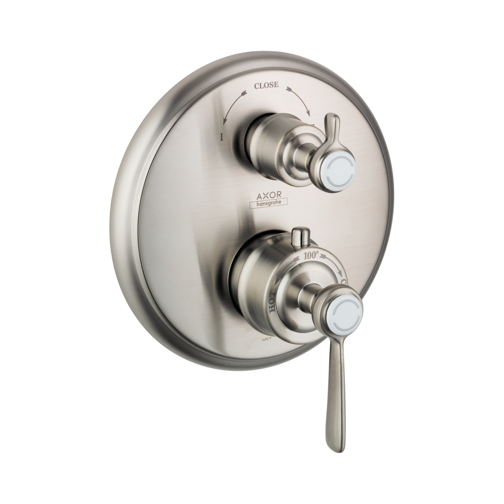 Hansgrohe 16821821 Axor Montreux Thermostatic Trim With Volume Control And Diverter Brushed Nickel