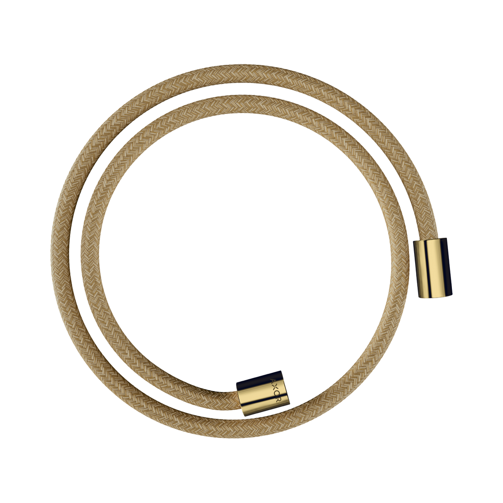 Hansgrohe 28228990 Axor Textile Hose With Cylindircal Nut 49" Polished Gold Optic