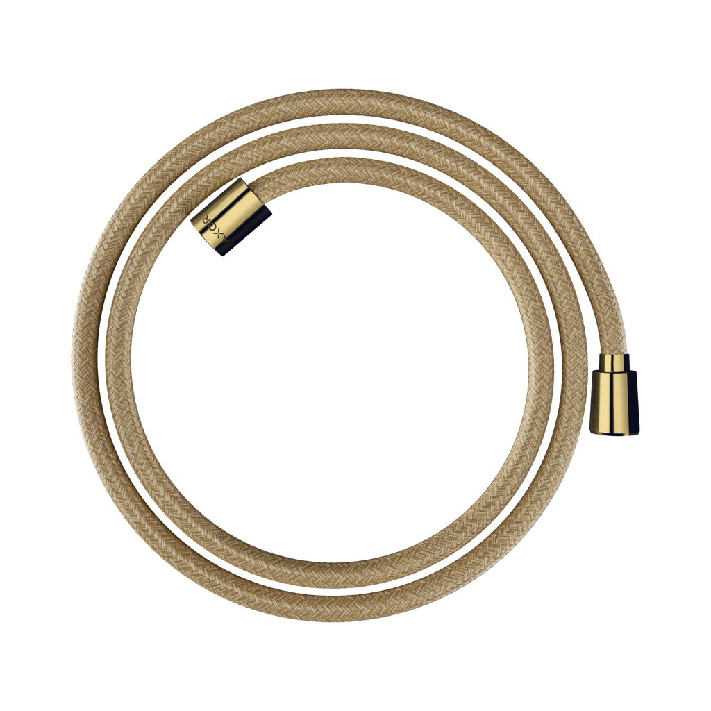 Hansgrohe 28259990 Axor Textile Hose With Cylindrical And Conical Nut 63" Polished Gold Optic