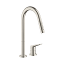 Hansgrohe 34813801 Axor Citterio 2-Hole Single Handle Kitchen Faucet Steel Optic Finish