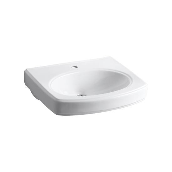 Kohler 2028-1-0 Pinoir Lavatory Basin With Single-Hole Faucet Drilling