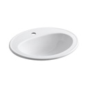 Kohler 2196-1-0 Pennington Self-Rimming Lavatory With Single-Hole Faucet Drilling