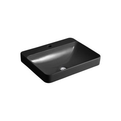 Kohler 2660-1-7 Vox Rectangle Vessel Bathroom Sink With Single Faucet Hole