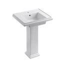 Kohler 2844-1-0 Tresham 24 Pedestal Lavatory With Single-Hole Faucet Drilling