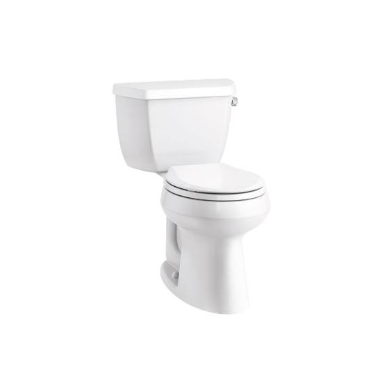 Kohler 5296-RA-0 Highline Classic Comfort Height Two-Piece Round-Front 1.28 Gpf Toilet With Class Five Flush Technology And Right-Hand Trip Lever