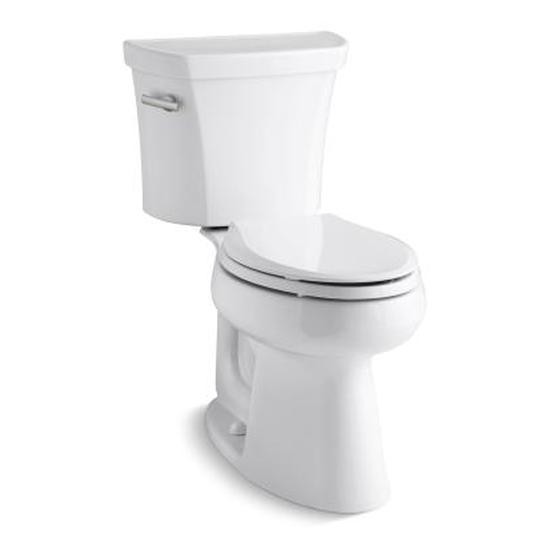 Kohler 5298-0 Highline 1.0 Gpf Comfort Height Two-Piece Elongated Toilet With Class Five Flush Technology And Left-Hand Trip Lever