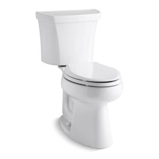 Kohler 5298-RA-0 Highline 1.0 Gpf Comfort Height Two-Piece Elongated Toilet With Class Five Flush Technology And Right-Hand Trip Lever