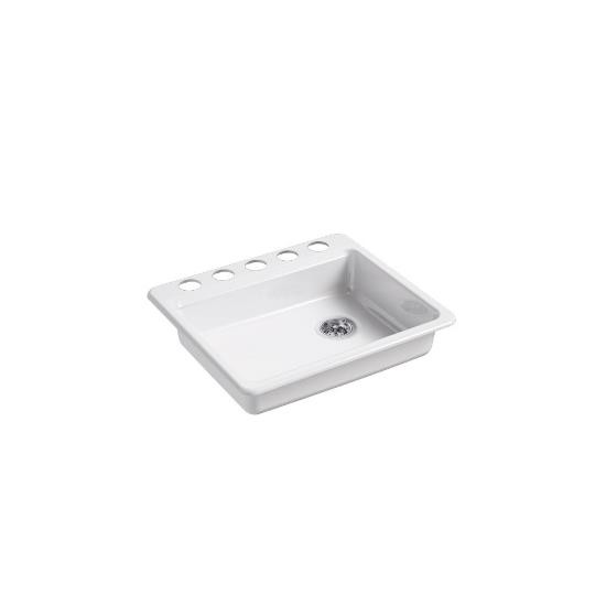 Kohler 5479-5U-0 Riverby 25 X 22 X 5-11/12 Under-Mount Single-Bowl Kitchen Sink