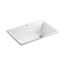 Kohler 5871-1A2-0 Riverby 33 X 22 X 9-5/8 Top-Mount Single-Bowl Kitchen Sink With Accessories