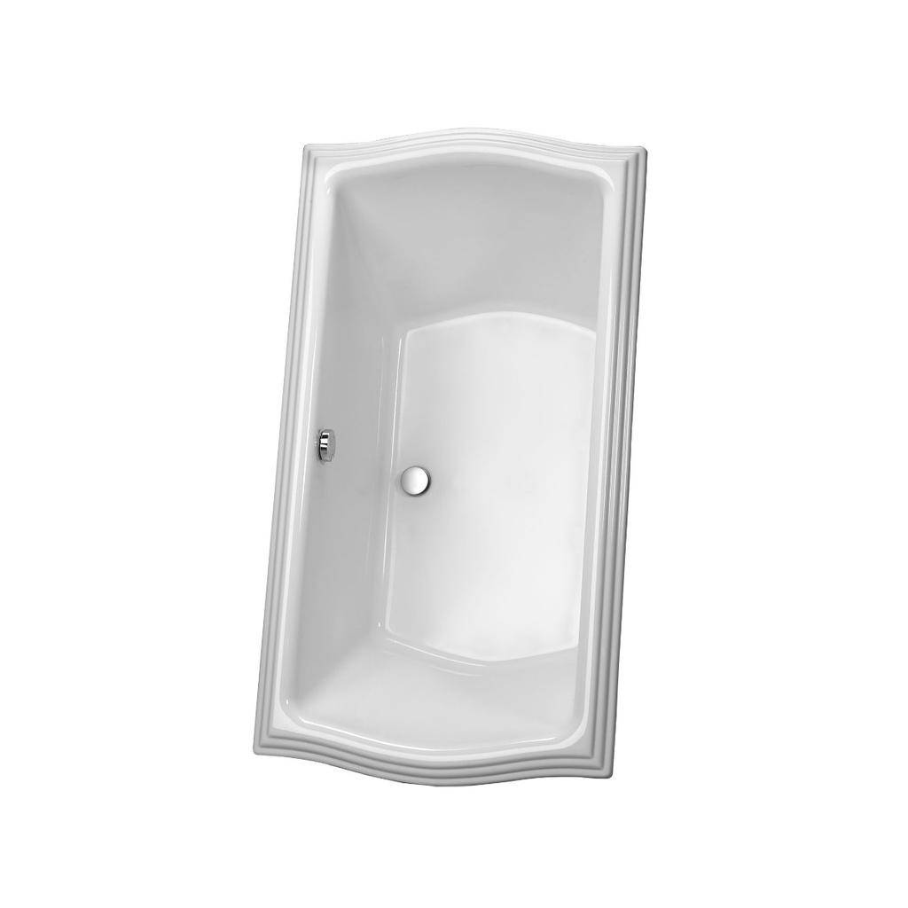 TOTO ABY789N Clayton Acrylic Soaker Bathtub White