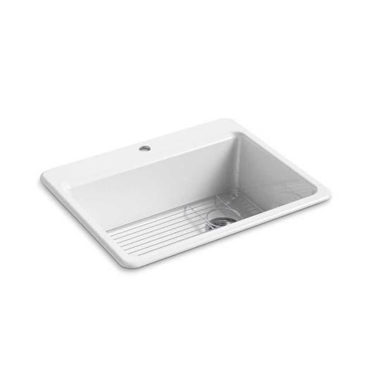 Kohler 8668-1A1-0 Riverby 27 x 22 Topmount Single Bowl Kitchen Sink