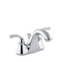 Kohler 10270-4-CP Forte Centerset Lavatory Faucet With Sculpted Lever Handles