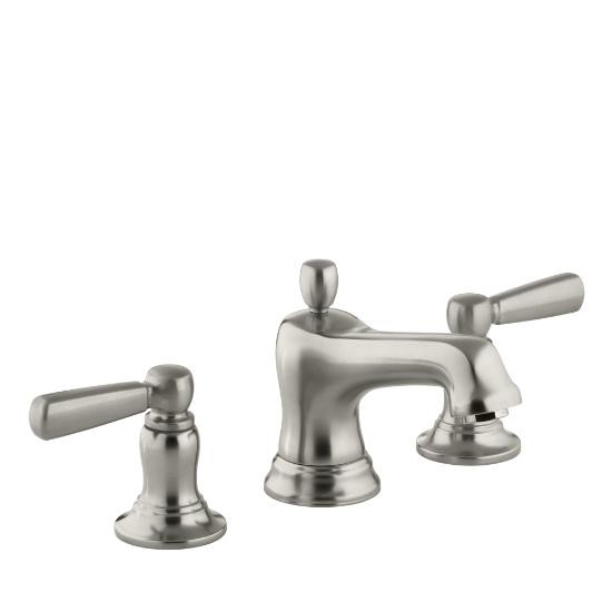 Kohler 10577-4-BN Bancroft Widespread Lavatory Faucet With Metal Lever Handles