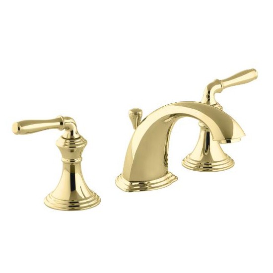 Kohler 394-4-PB Devonshire Widespread Bathroom Sink Faucet With Lever Handles