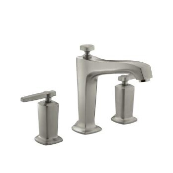 Kohler T16236-4-BN Margaux Deck-Mount High-Flow Bath Faucet Trim With Lever Handles Valve Not Included