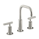 Kohler 14406-4-BN Purist Widespread Lavatory Faucet With Low Gooseneck Spout And Low Lever Handles