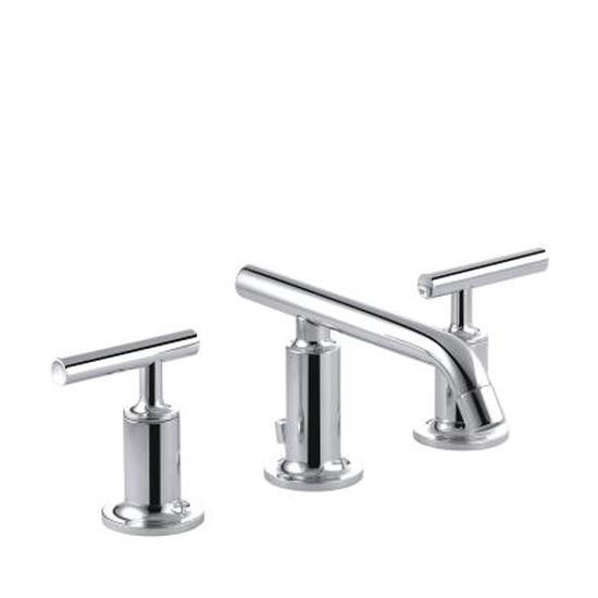 Kohler 14410-4-CP Purist Widespread Lavatory Faucet With Low Spout And Low Lever Handles