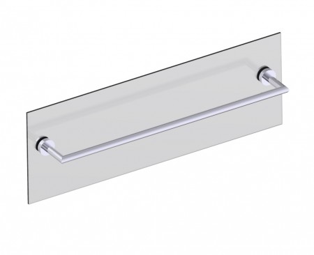 Kartners 144240TG-81 OSLO Towel Bar 24" Through Glass Brushed Nickel