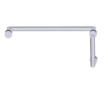 Kartners 14470618-81 Oslo 6"x18" Offset Shower Door Handles Brushed Nickel 