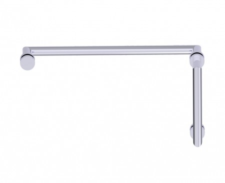 Kartners 14470818-81 Oslo 8"x18" Offset Shower Door Handles Brushed Nickel 