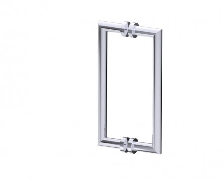 Kartners 1447812-81 OSLO 12" Double Shower Door Handle Brushed Nickel