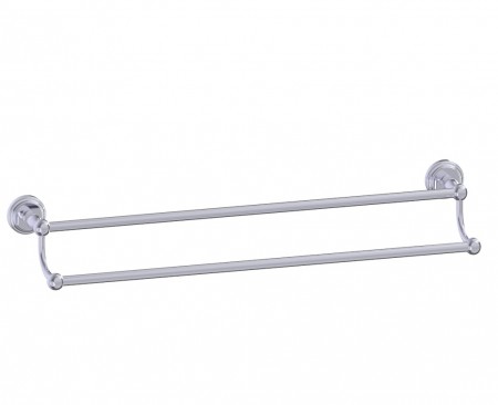 Kartners 322242-78 FLORENCE Double Towel Bar 24&quot; Brushed Brass