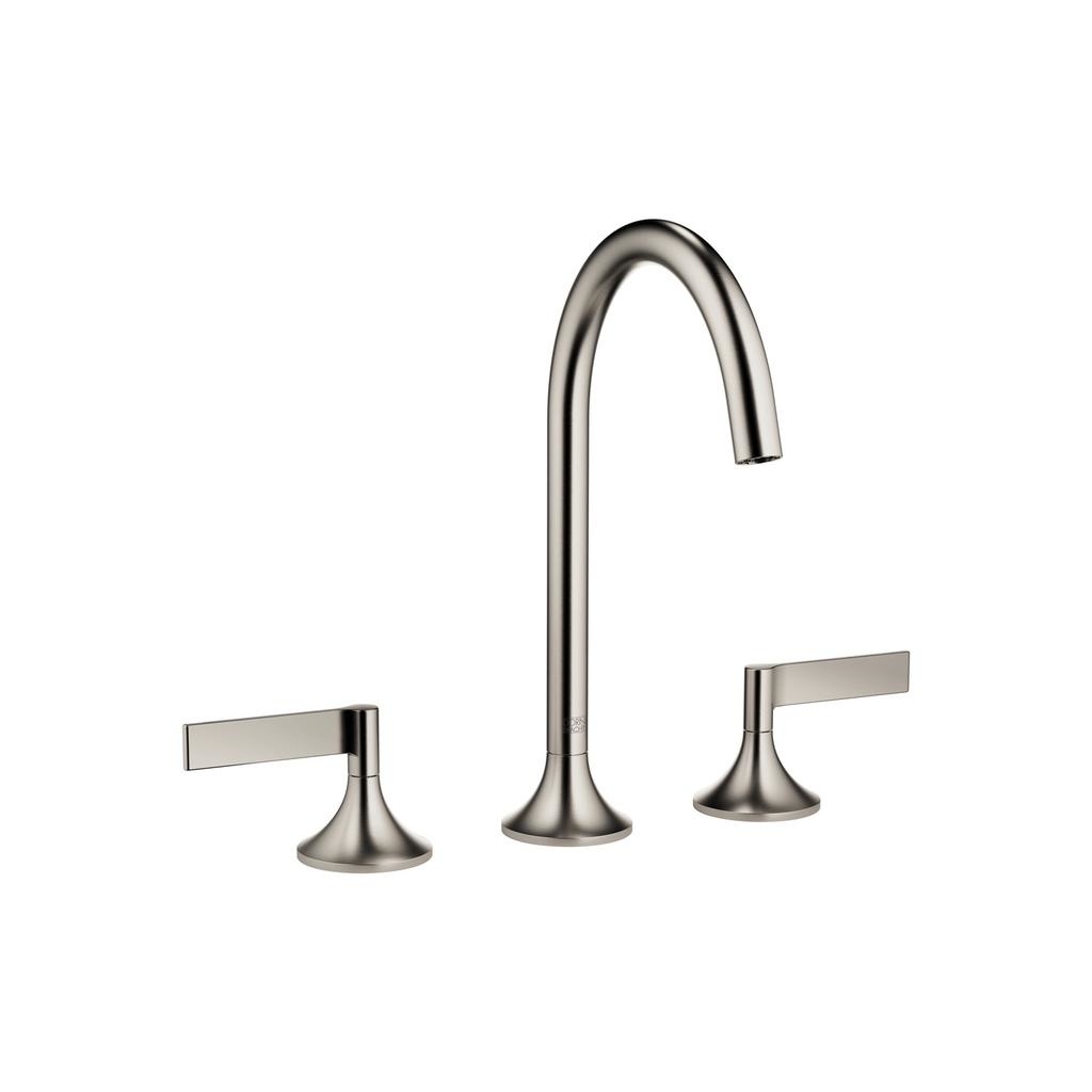 Dornbracht 20713819 Vaia Three Hole Faucet Lever Handle Platinum Matte