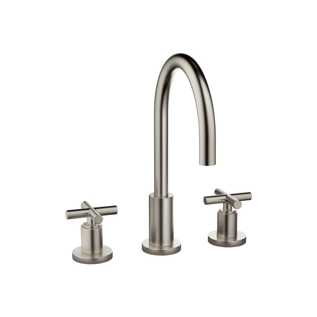 Dornbracht 20713892 Tara Three Hole Lavatory Faucet Platinum Matte