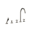 Dornbracht 27522809 Vaia Five Hole Tub Set With Hand Shower Set Platinum Matte