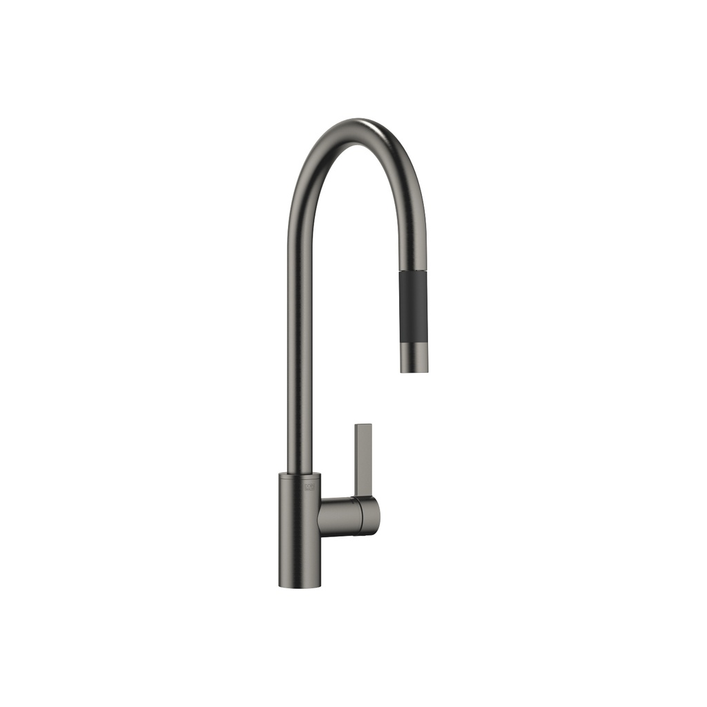 Dornbracht 33870875 Tara Ultra Pull Down Kitchen Faucet Dark Platinum Matte