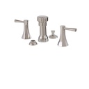 Aquabrass 53026 Otto 4 Hole Lavatory Bidet Set Brushed Nickel