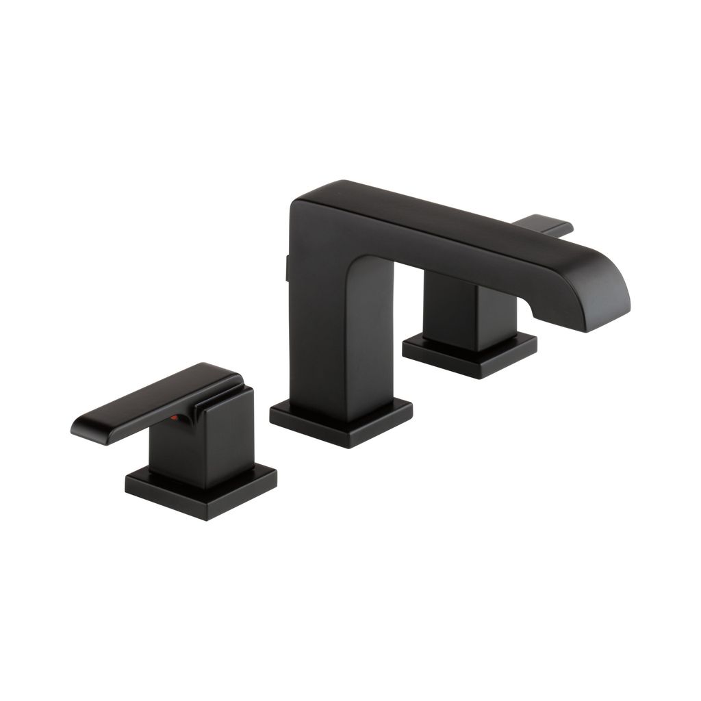 Delta 3567 Ara Two Handle Widespread Lavatory Faucet Matte Black