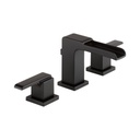 Delta 3568 Ara Two Handle Widespread Channel Lavatory Faucet Matte Black