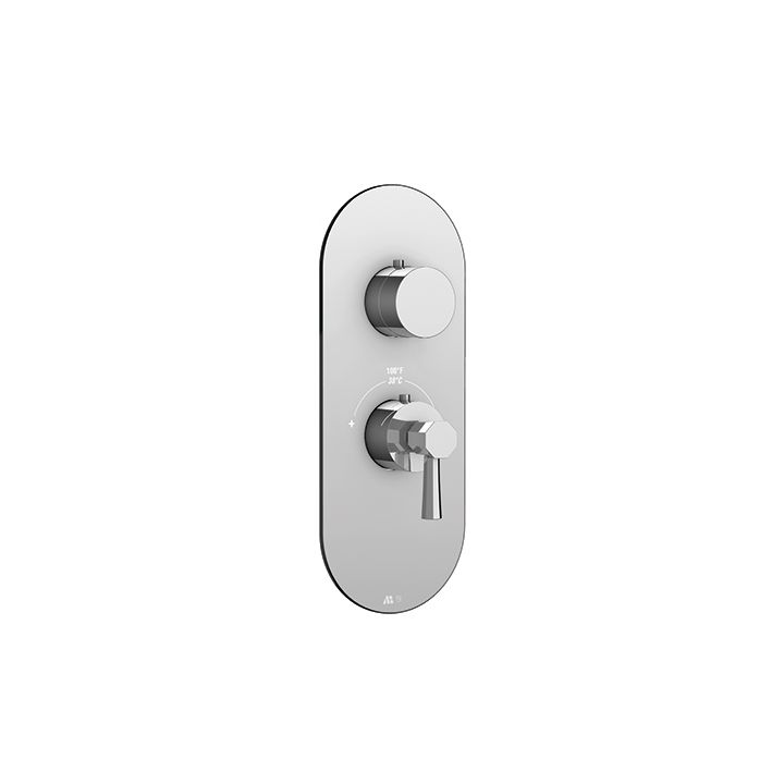 Aquabrass R3153 Otto Round Trim Set For Thermostatic Valve 12001 Brushed Nickel