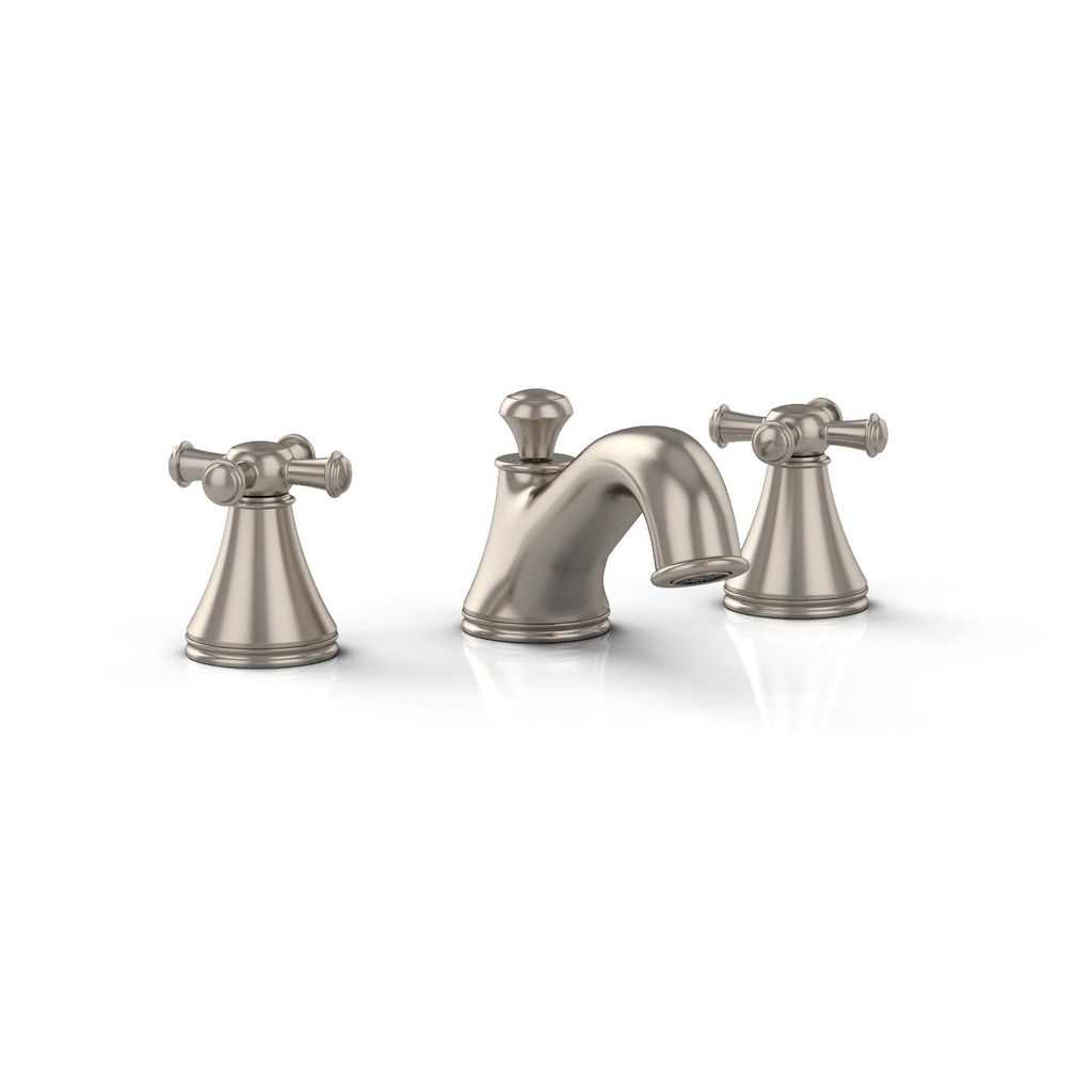 TOTO TL220DD12 Vivian Widespread Lavatory Faucet Cross Handles Brushed Nickel