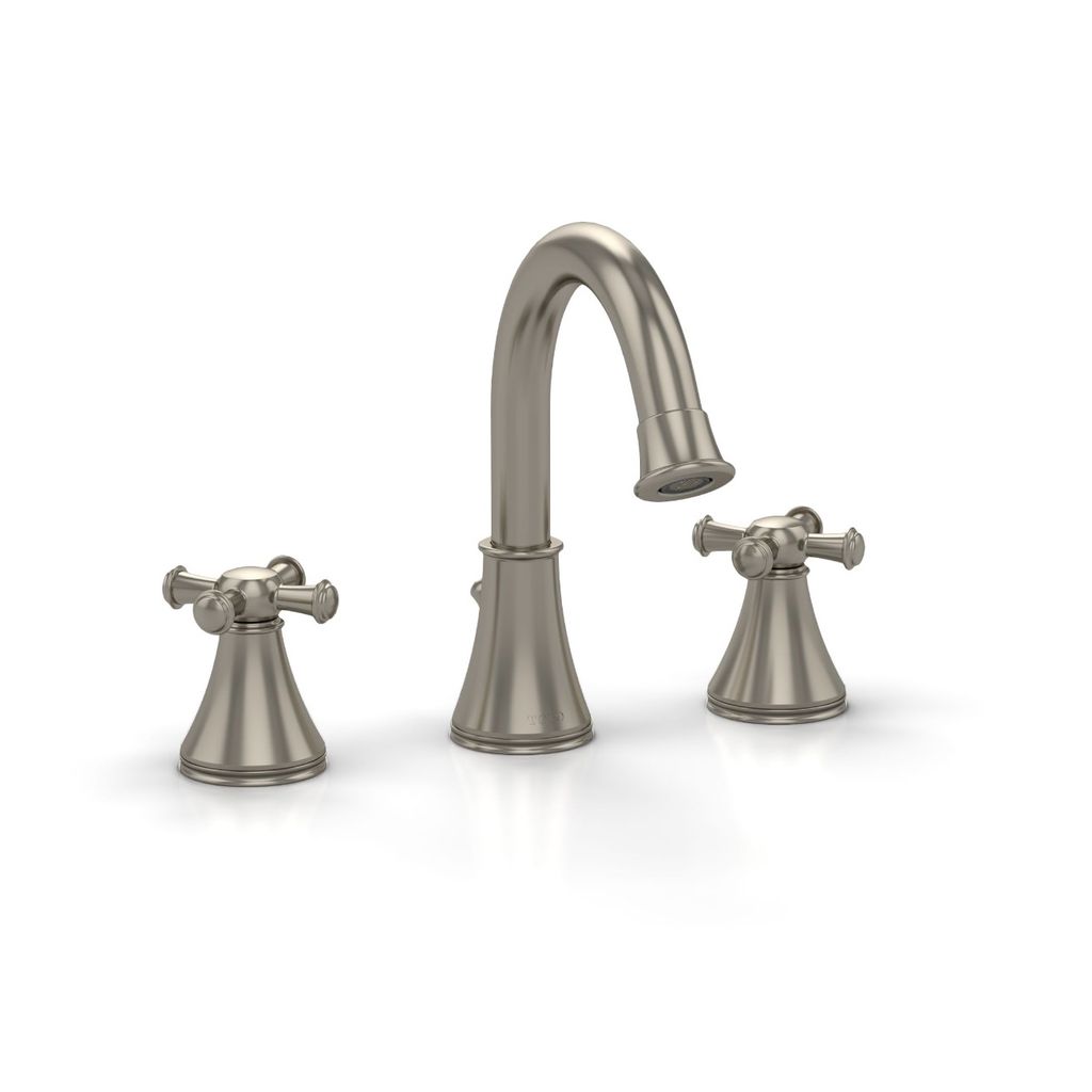 TOTO TL220DDH12 Vivian Alta Lavatory Faucet Cross Handles Brushed Nickel