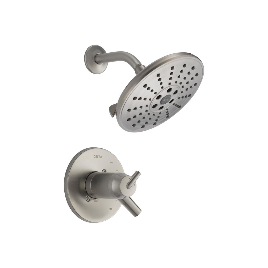 Delta T17T259 Trinsic TempAssure 17T Series H2Okinetic Shower Trim Stainless