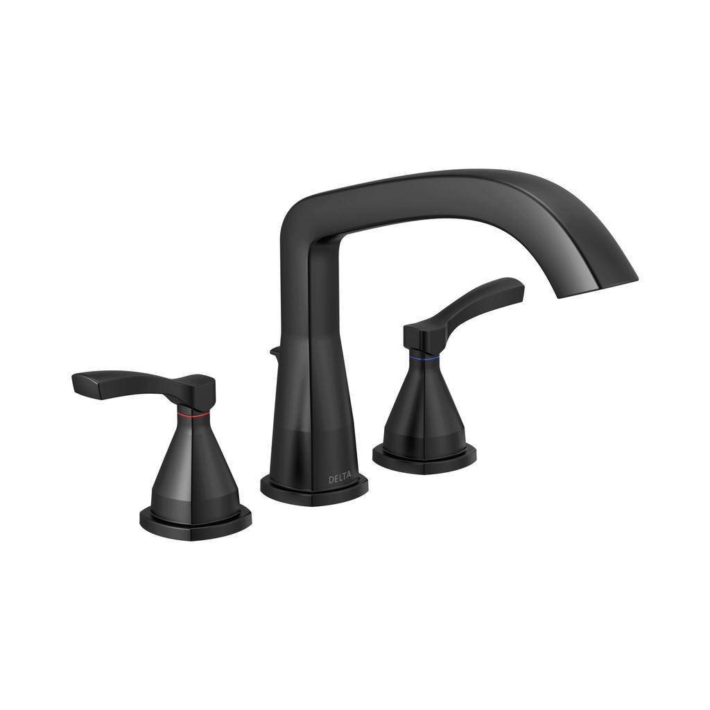 Delta T2776 Stryke Three Hole Roman Tub Trim Matte Black