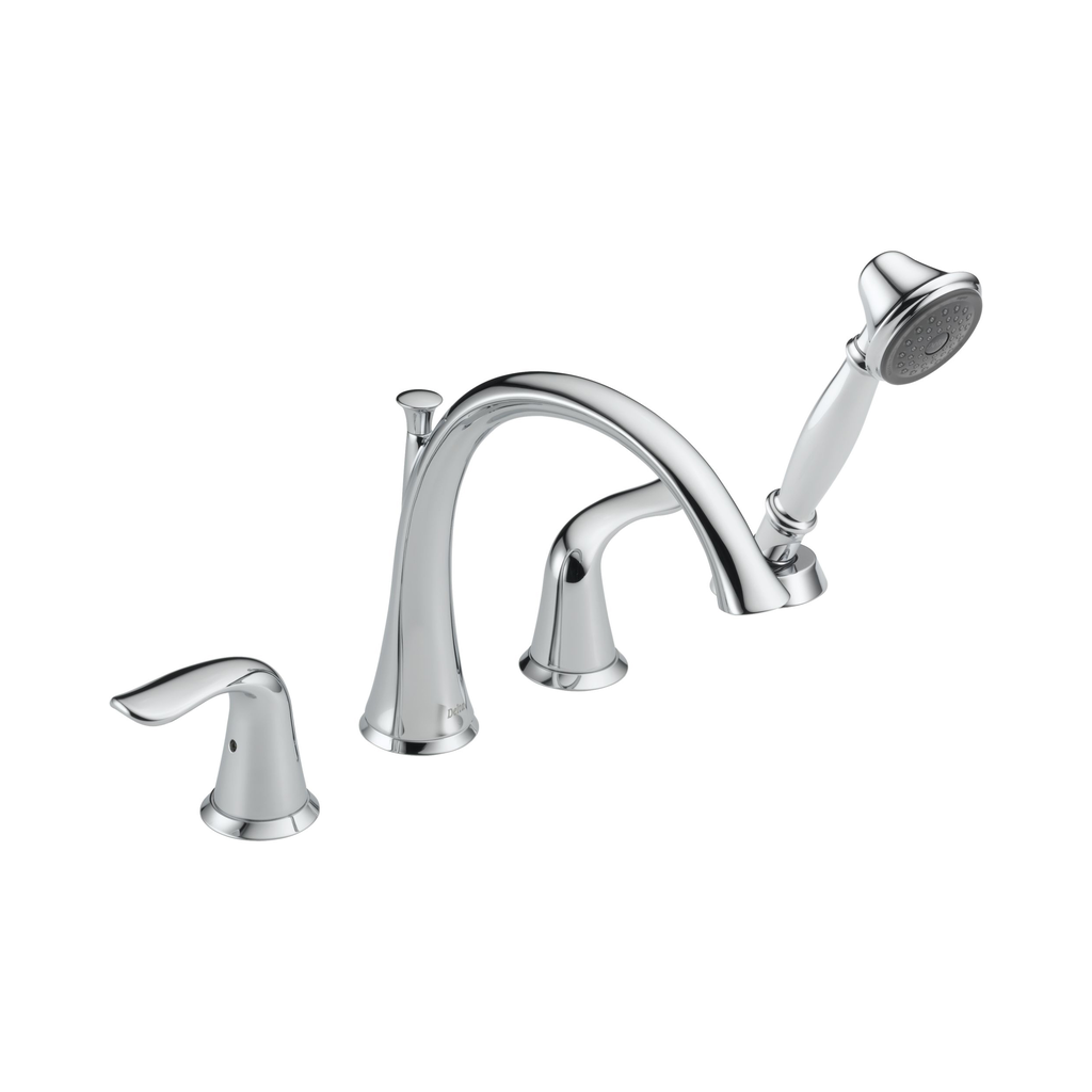 Delta T4738 Lahara Roman Tub With Handshower Trim Chrome