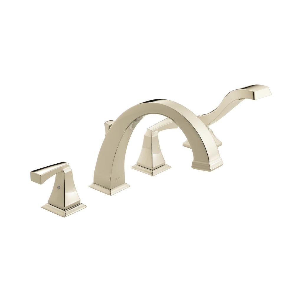 Delta T4751 Dryden Roman Tub with Hand Shower Trim Polished Nickel