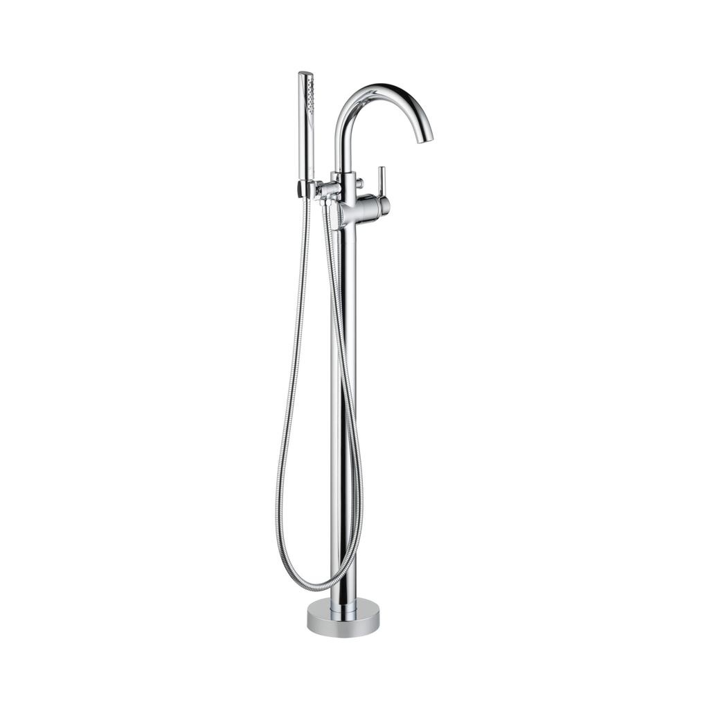 Delta T4759-LF Trinsic Contemporary Floor Mount Tub Filler Trim Chrome