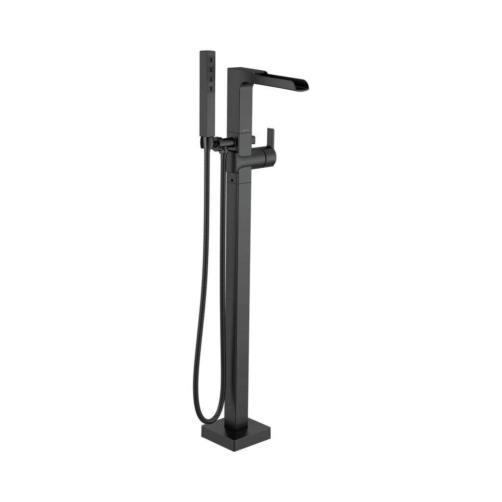 Delta T4768-FL Ara Floor Mount Channel Spout Tub Filler Trim Matte Black