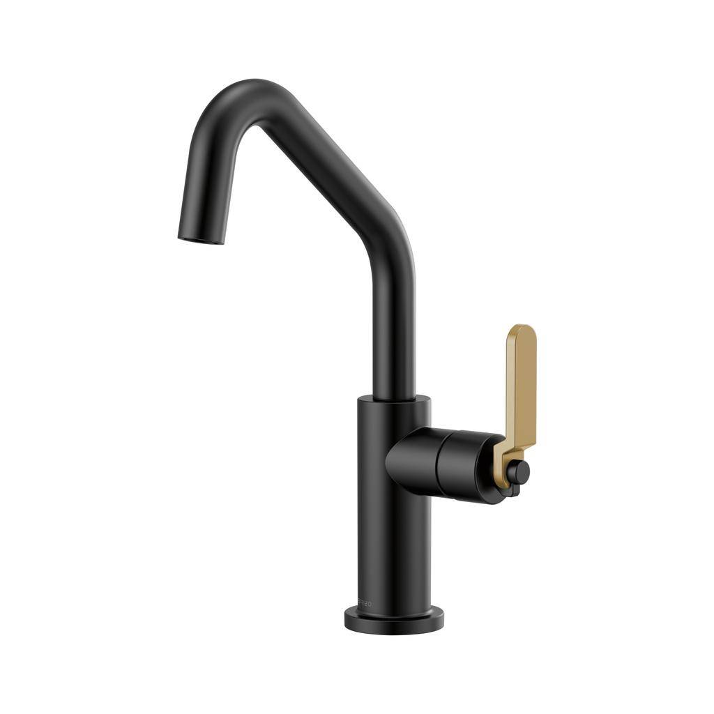 Brizo 61064LF Litze Angled Spout Bar Faucet Luxe Gold Matte Black