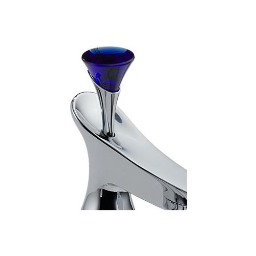 Brizo RP48903PC RSVP Blue Glass Finial - Widespread/Bidet - Chrome