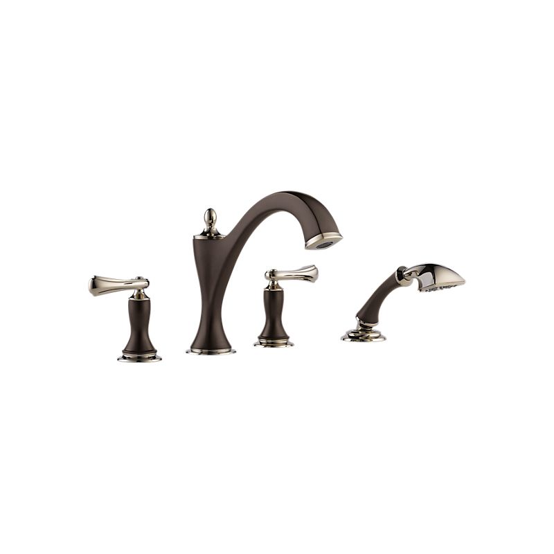 Brizo T67485 Charlotte Roman Tub With Shower Trim Less Handles