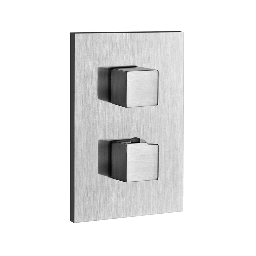 Gessi 20183 Rettangolo Thermostatic Trim With Single Volume Control Chrome