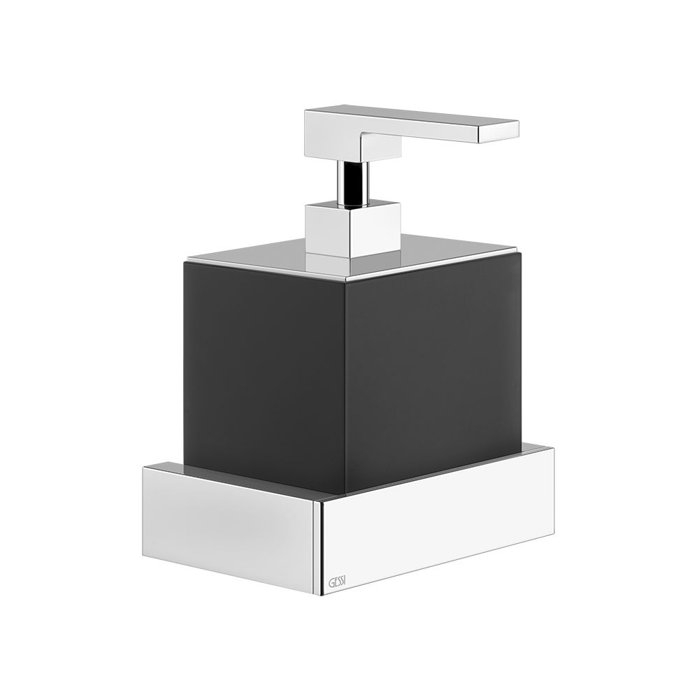Gessi 20814 Rettangolo Wall Mounted Liquid Soap Dispenser Black Neolyte