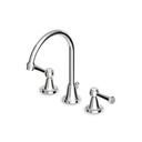 Zucchetti ZAL406.195E Agor Three Hole Basin Mixer Fixed Spout Chrome