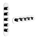 Gessi 39756 Goccia Thermostatic Trim With Four Volume Controls Chrome