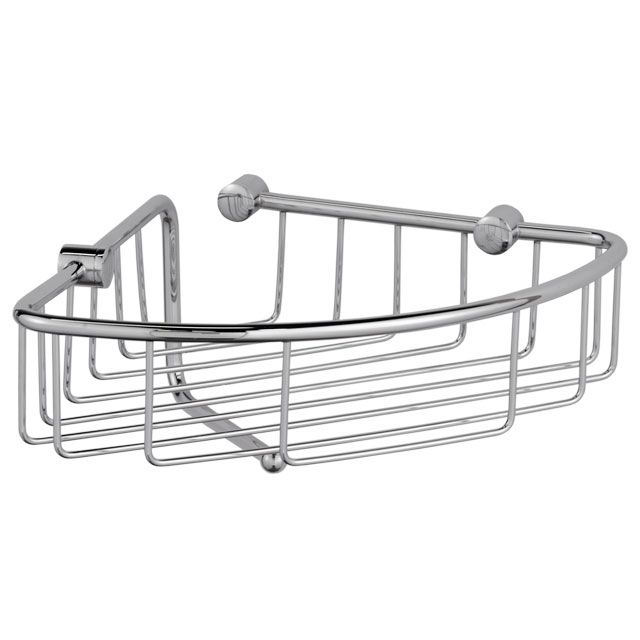 Laloo 3381BN Corner Wire Basket Brushed Nickel